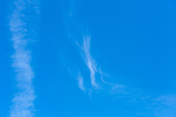 Picturesque textured clouds in the sky at the daytime