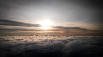 sunset over the clowds