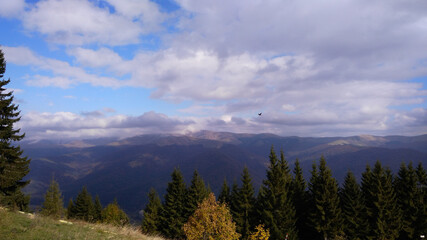 clouds over the mountains