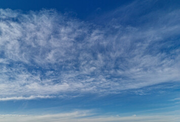 Beautiful blue sky with patch of white clouds, Blaxland Riverside Park, Sydney, New South Wales, Australia