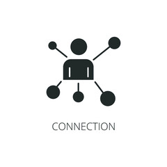Connection icon. Glyph style. Can be used for web and mobile.
