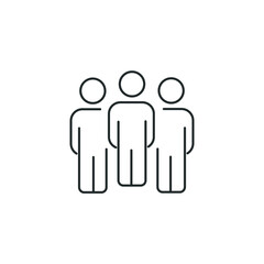 Employee line icon. Simple vector office icon illustration.
