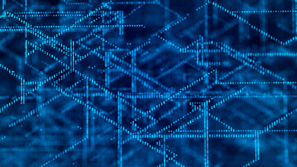 Abstract digital background. Big data code matrix. 3d rendering.