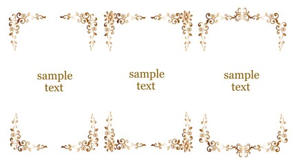 Set of elegant frame material