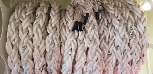 close up of nautical mooring rope