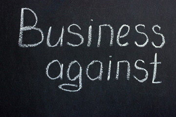 
The inscription on the chalk board 