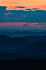 Fototapeta na wymiar Appalachian Mountains Sunsets in Virginia