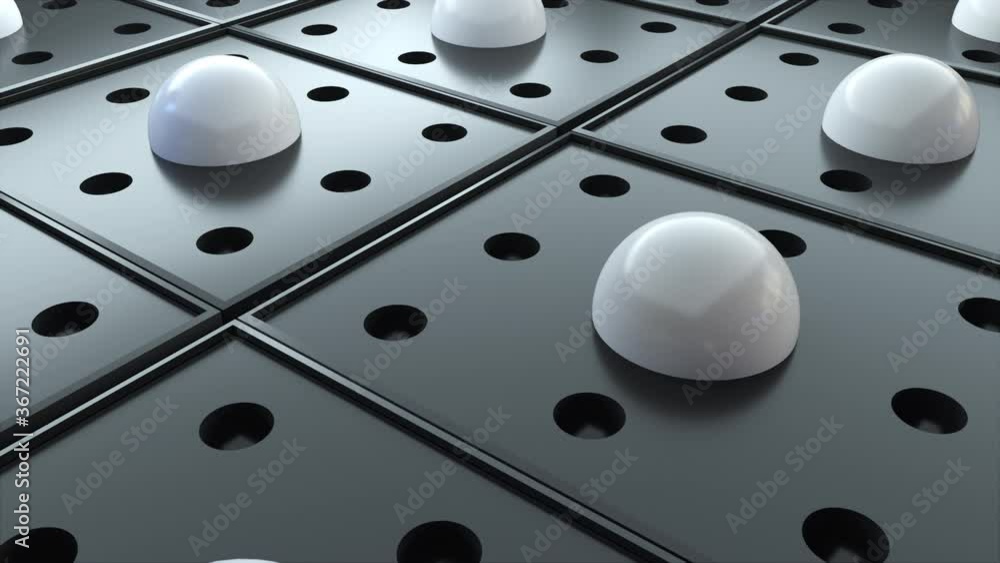 Aufkleber abstract surface with repeating geometric elements, 3d rendering of digital composition. computer ge