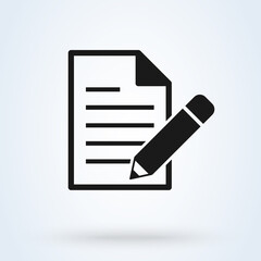 writing notebook. vector Simple modern icon design illustration.