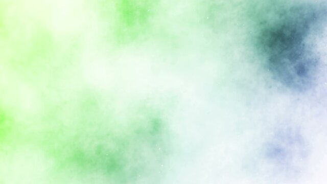 Colored smoke spray. Abstract smoke steam blow out. Fog splash. Alcohol ink and watercolor on colorful background. Copy space for text. Loop animation.