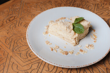 Cream slice or Napoleon cake dessert 