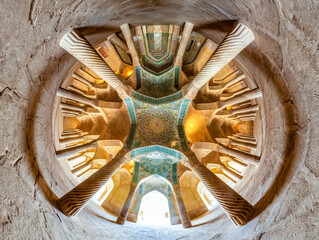  Vakil Mosque fisheye view in Shiraz, Iran