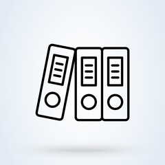 binders files. Simple modern icon design illustration.