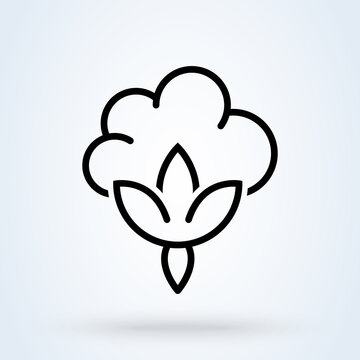 cotton logo. Simple modern icon design illustration.