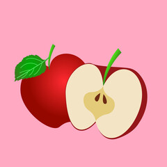 apple flat vector