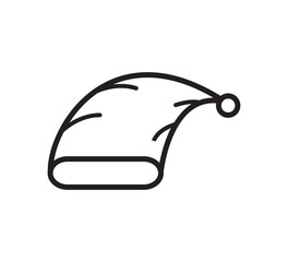 Hat santa claus icon vector logo design template