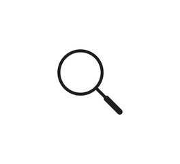 Magnifying icon vector logo design template