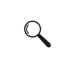 Magnifying icon vector logo design template