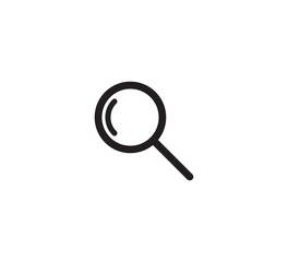 Magnifying icon vector logo design template