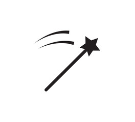 Magic stick icon vector logo design template
