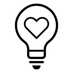 Love Idea Flat Icon Isolated On White Background