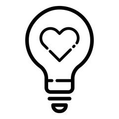 Love Idea Flat Icon Isolated On White Background
