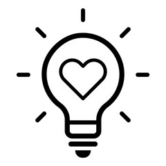 Love Idea Flat Icon Isolated On White Background