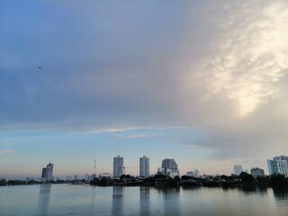 Fototapeta na wymiar Thailand​ river skyline