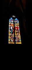 stained glass window in church