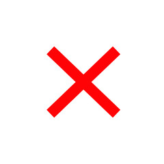 red wrong icon vector design 