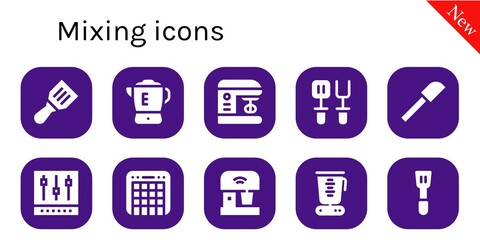 mixing icon set