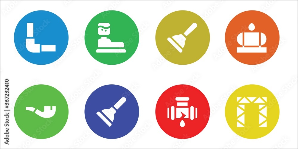 Poster pipeline icon set