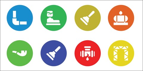 Fototapeta premium pipeline icon set