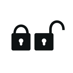 open and closed padlock icon