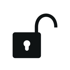 open padlock vector icon