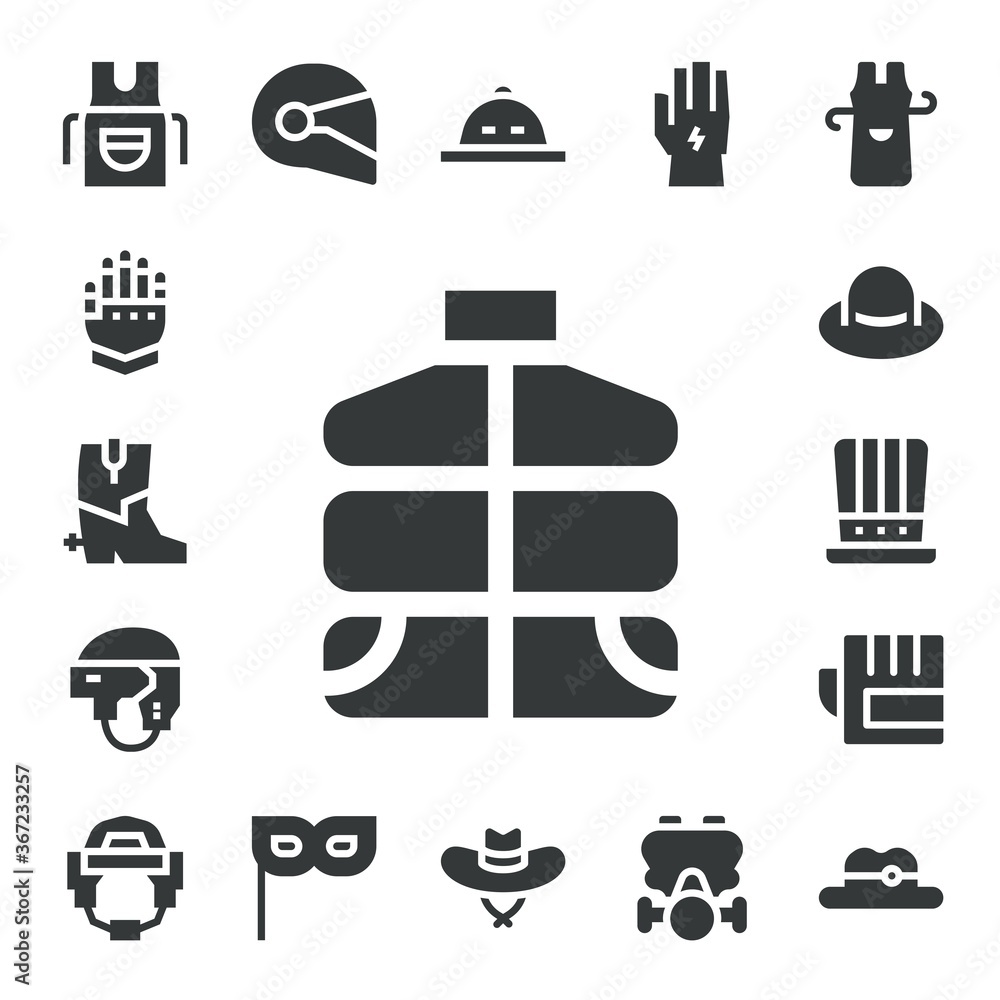 Poster protective icon set