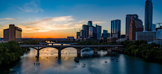 Naklejka premium Austin Texas Downtown Aerial