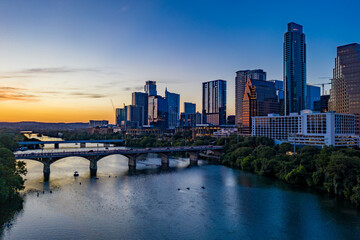 Fototapeta na wymiar Austin Texas Downtown Aerial