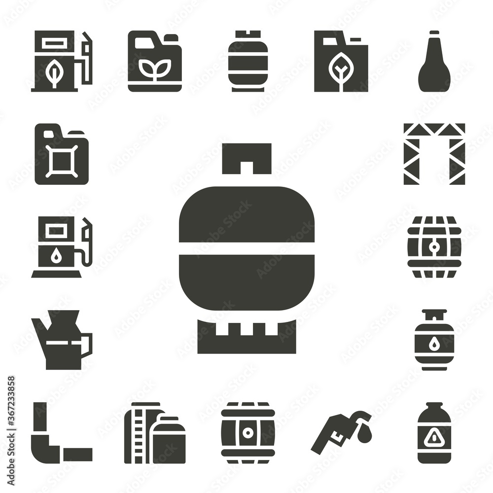 Canvas Prints Modern Simple Set of petrol Vector filled Icons