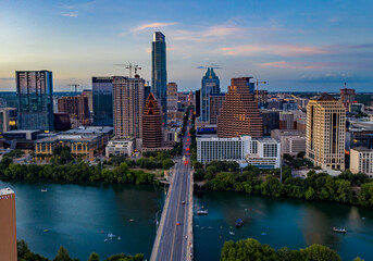 Obraz na płótnie Canvas Austin Texas Downtown Aerial