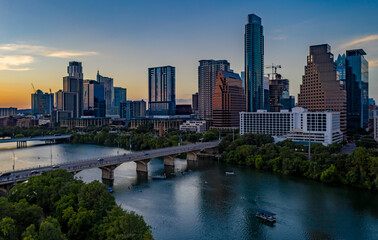 Fototapeta na wymiar Austin Texas Downtown Aerial