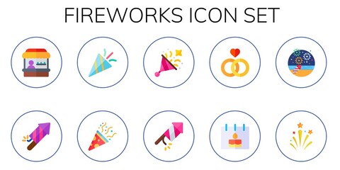 fireworks icon set