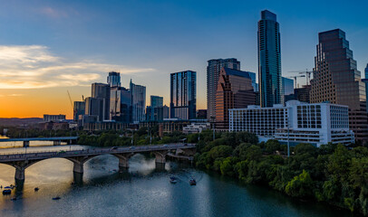 Fototapeta premium Austin Texas Downtown Aerial