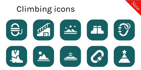 climbing icon set