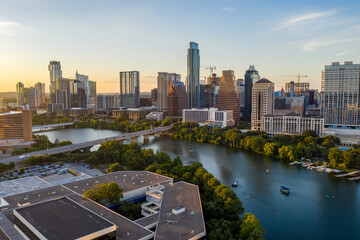 Obraz premium Austin Texas Downtown Aerial