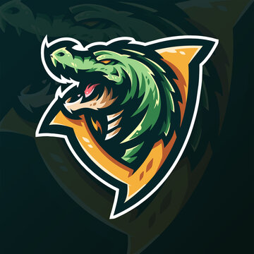 Crocodile e-sports team logo template