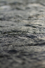 A closeup photo of moving water.