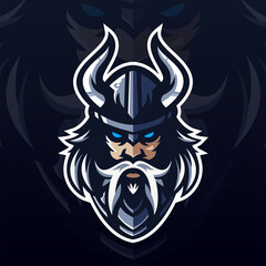 Viking e-sports team logo template