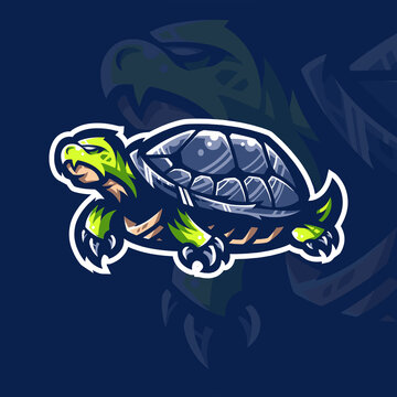 Turtle e-sports team logo template
