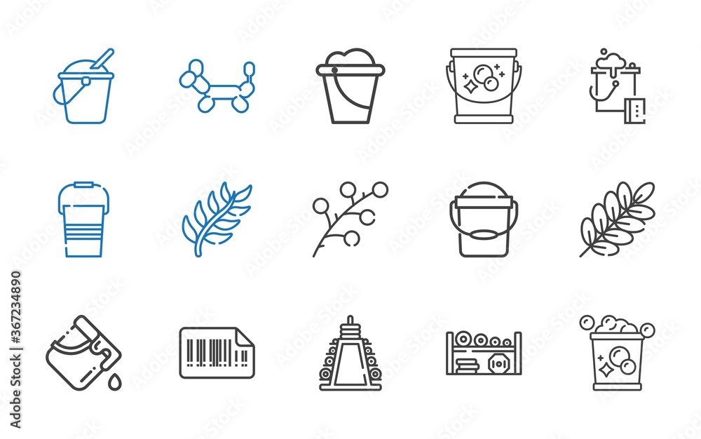 Poster item icons set